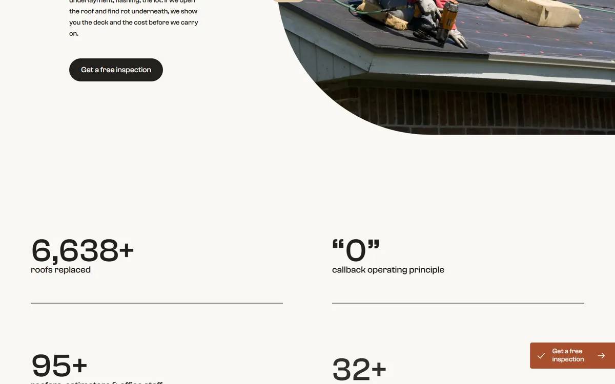 The work, on the live site